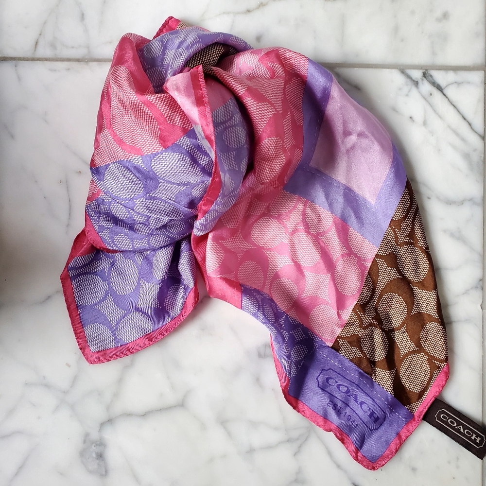 Coach Silk Scarf - Picture 3 of 7